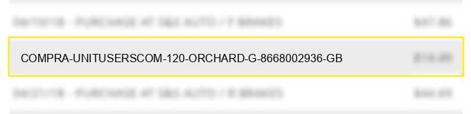 compra - unitusers.com 120 orchard g 8668002936 gb