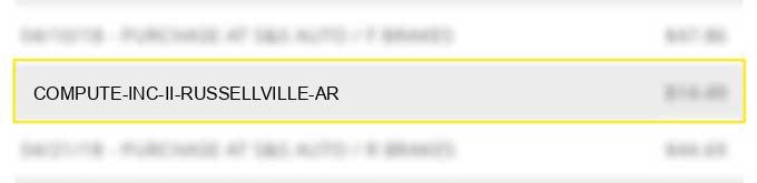 compute inc, ii russellville ar