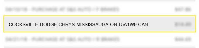 cooksville dodge chrys mississauga on l5a1w9 can