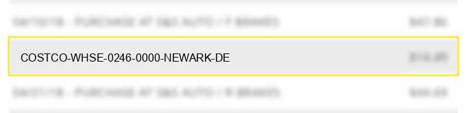 costco whse #0246 0000 newark de
