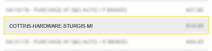cottin's hardware sturgis mi