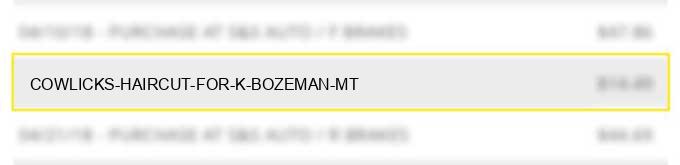 cowlicks haircut for k bozeman mt