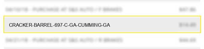 cracker barrel #697 c ga cumming ga