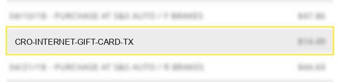 cro internet gift card tx