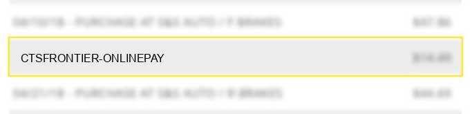 cts*frontier onlinepay