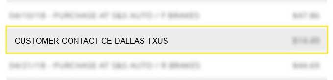 customer contact ce dallas txus