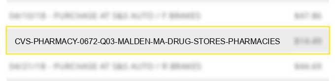 cvs pharmacy #0672 q03 malden ma drug stores pharmacies