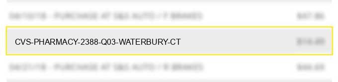 cvs pharmacy #2388 q03 waterbury ct