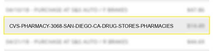 cvs pharmacy #3068 san diego ca drug stores pharmacies