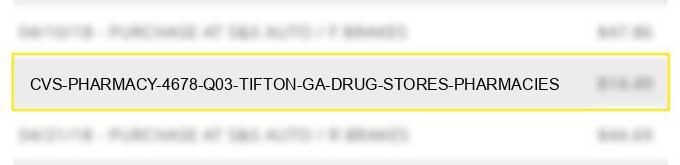 cvs pharmacy #4678 q03 tifton ga drug stores pharmacies