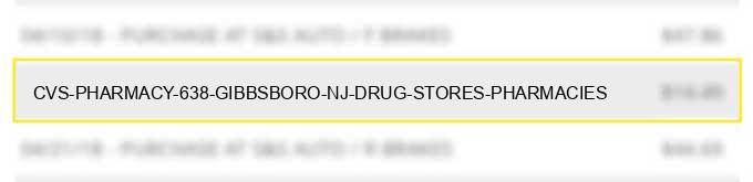 cvs pharmacy #638 gibbsboro nj drug stores pharmacies