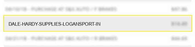 dale hardy supplies logansport in