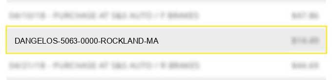 d'angelos #5063 0000 rockland ma