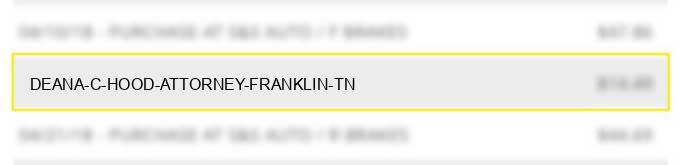 deana c hood, attorney franklin tn