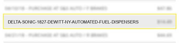 delta sonic #1827 dewitt ny automated fuel dispensers