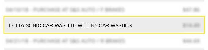 delta sonic car wash # dewitt ny car washes