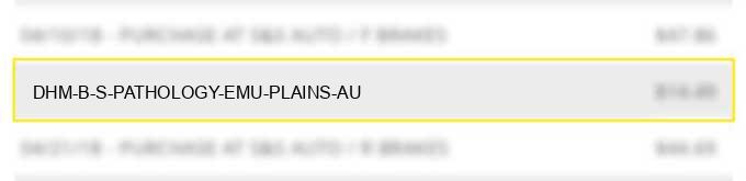 dhm & b & s pathology emu plains au