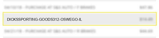 dickssporting goods#312. oswego il