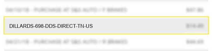 dillard's 698 dds direct tn us