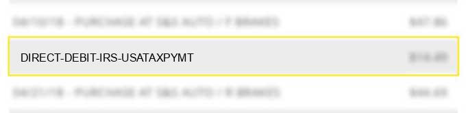 direct debit irs usataxpymt