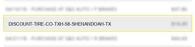 discount tire co txh 58 shenandoah tx