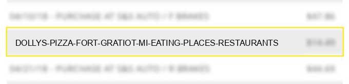dolly's pizza fort gratiot mi - eating places, restaurants