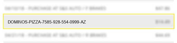 domino's pizza #7585 928-554-0999 az