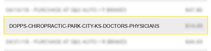 dopps chiropractic park city ks doctors physicians