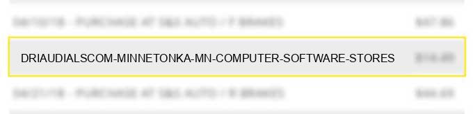 dri*audials.com minnetonka mn computer software stores