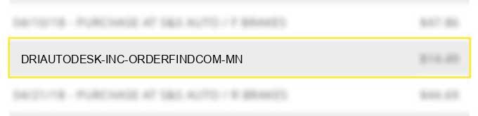 dri*autodesk, inc. orderfind.com mn