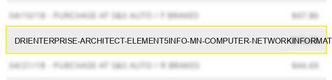 dri*enterprise architect element5.info mn computer network/information services