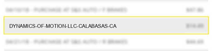 dynamics of motion llc calabasas ca