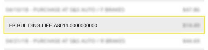 eb building life a8014 0000000000