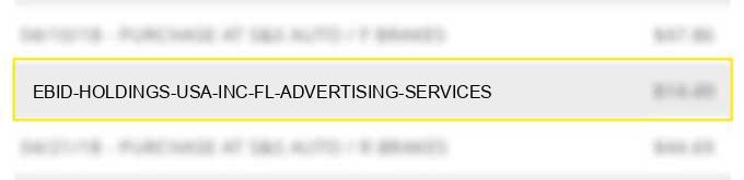 ebid holdings usa inc fl advertising services
