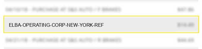 elba operating corp new york ref#