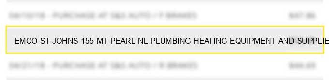 emco st. john's #155 mt. pearl nl - plumbing & heating equipment and supplies