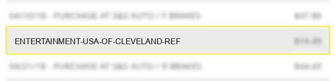 entertainment usa of cleveland ref#