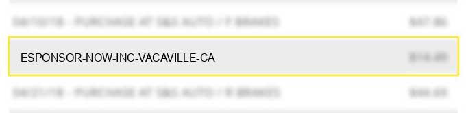 esponsor now inc vacaville ca