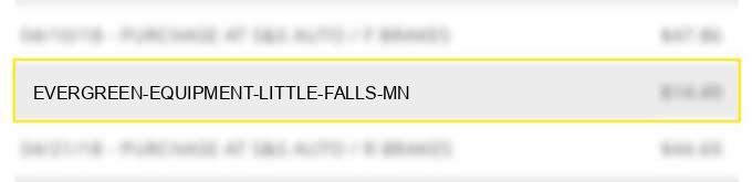 evergreen equipment little falls mn