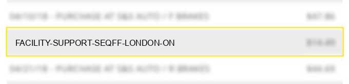 facility support seqff london on