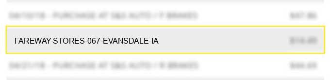 fareway stores #067 - evansdale, ia