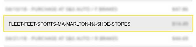 fleet feet sports ma marlton nj shoe stores