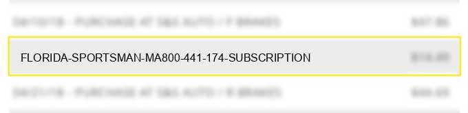 florida sportsman ma800 441 174 subscription