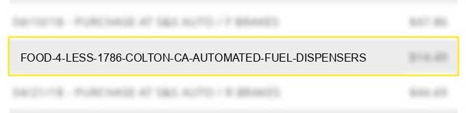 food 4 less #1786 colton ca automated fuel dispensers