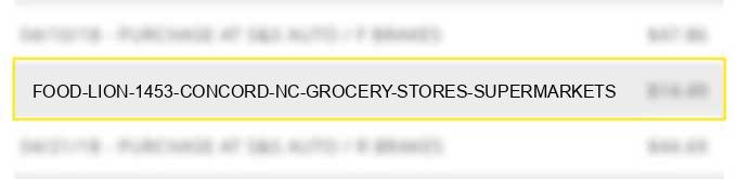 food lion #1453 concord nc grocery stores supermarkets