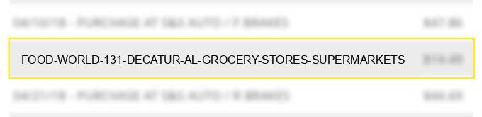 food world # 131 decatur al grocery stores, supermarkets