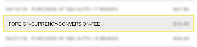 foreign currency conversion fee