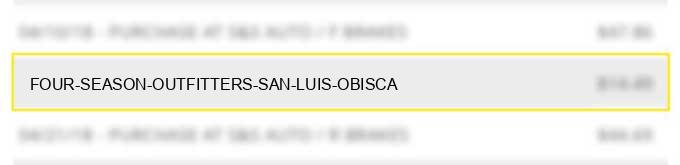 four season outfitters san luis obisca