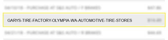 gary's tire factory olympia wa automotive tire stores