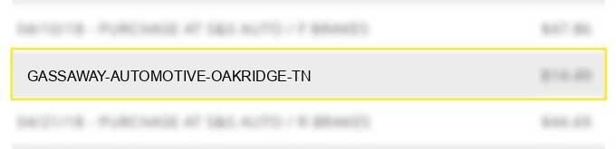 gassaway automotive oakridge tn